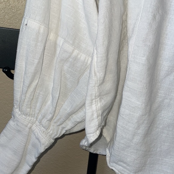 Free People Kiss Kiss Blouse size XS Button Down Balloon Sleeve - Picture 11 of 12